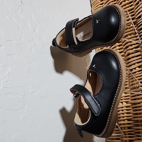 Black Mary Jane Heart Cut Out Detail Girls Toddler Dress Shoe 5.5 - Picture 16 of 16